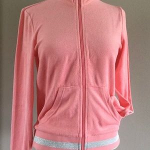 JUICY COUTURE Pink Sweater / Track Jacket Small